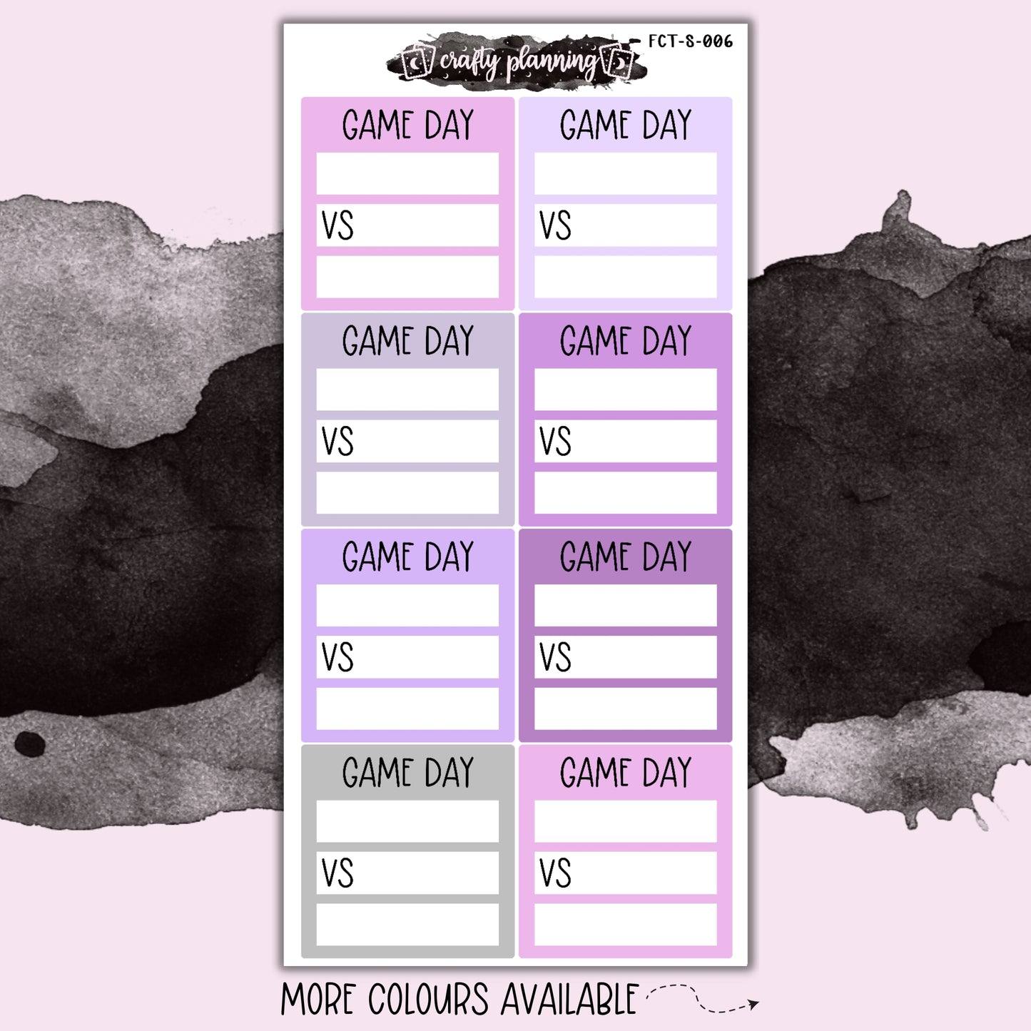 Game Day - Skinny Sticker Sheet