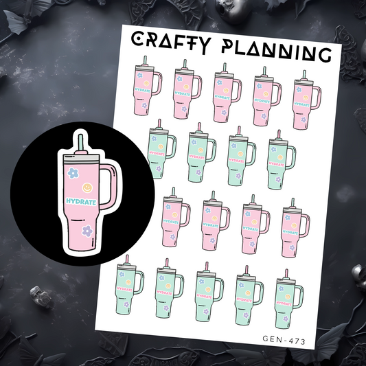 Hydrate Cups - Mini Sticker Sheet