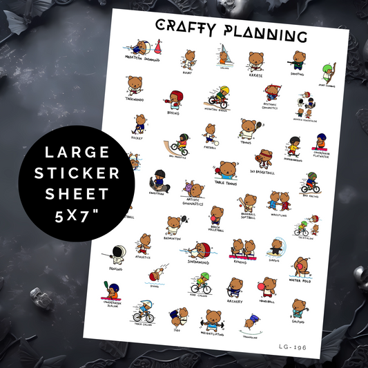 Olympics Event Characters - Large Sticker Sheet