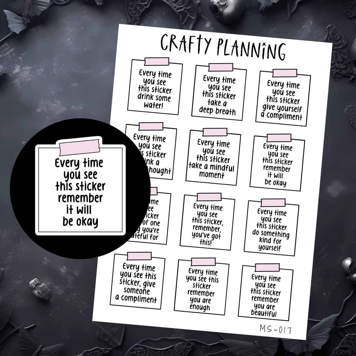 Positivity Sticky Notes - Mini Sticker Sheet