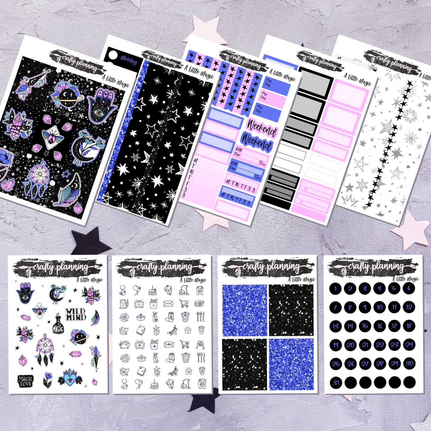 A Little Magic - A La Carte - Weekly Vertical Planner Kit