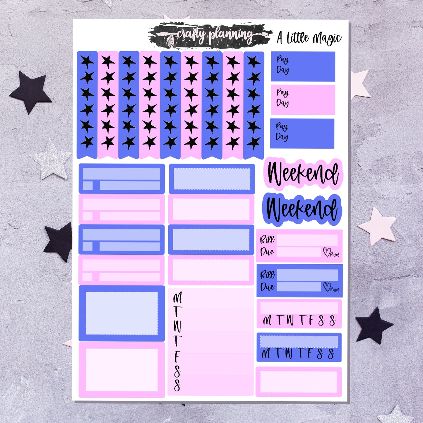 A Little Magic - A La Carte - Weekly Vertical Planner Kit
