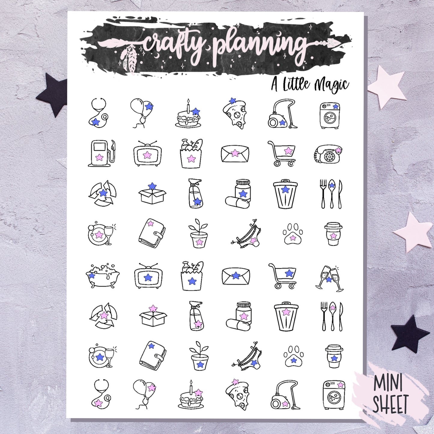 A Little Magic - A La Carte - Weekly Vertical Planner Kit