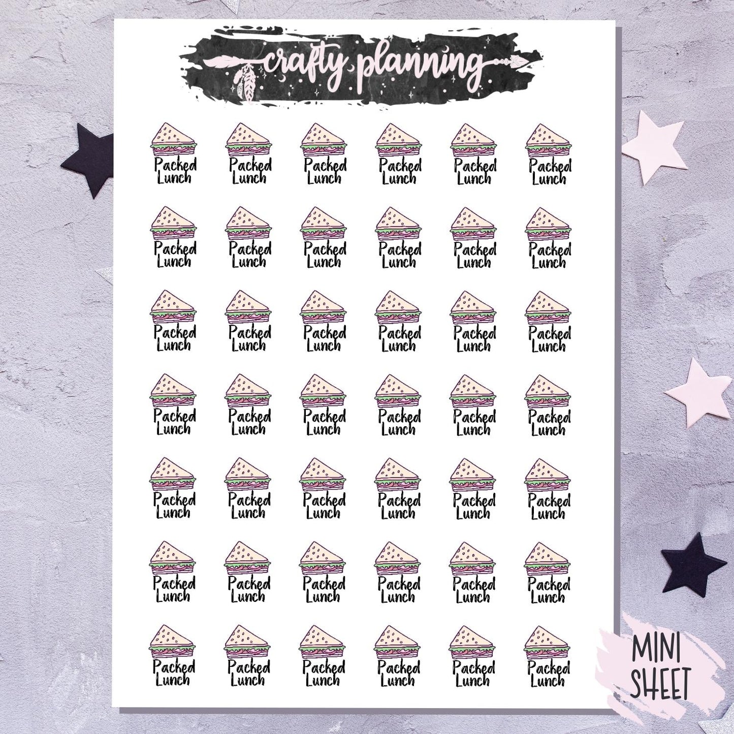 Packed Lunch - Mini Sticker Sheet
