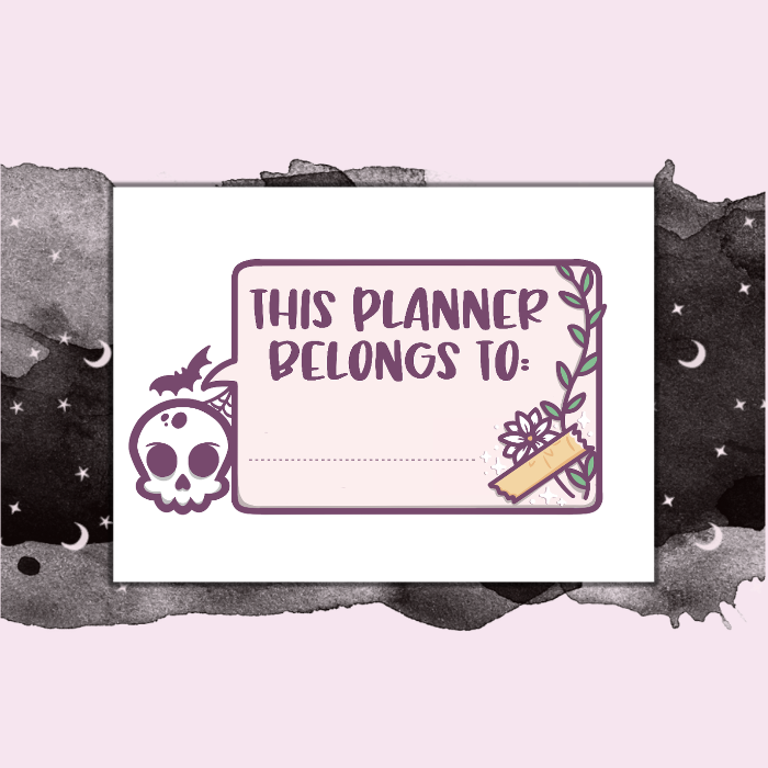 Planner Name Sticker Crafty Planning Shop