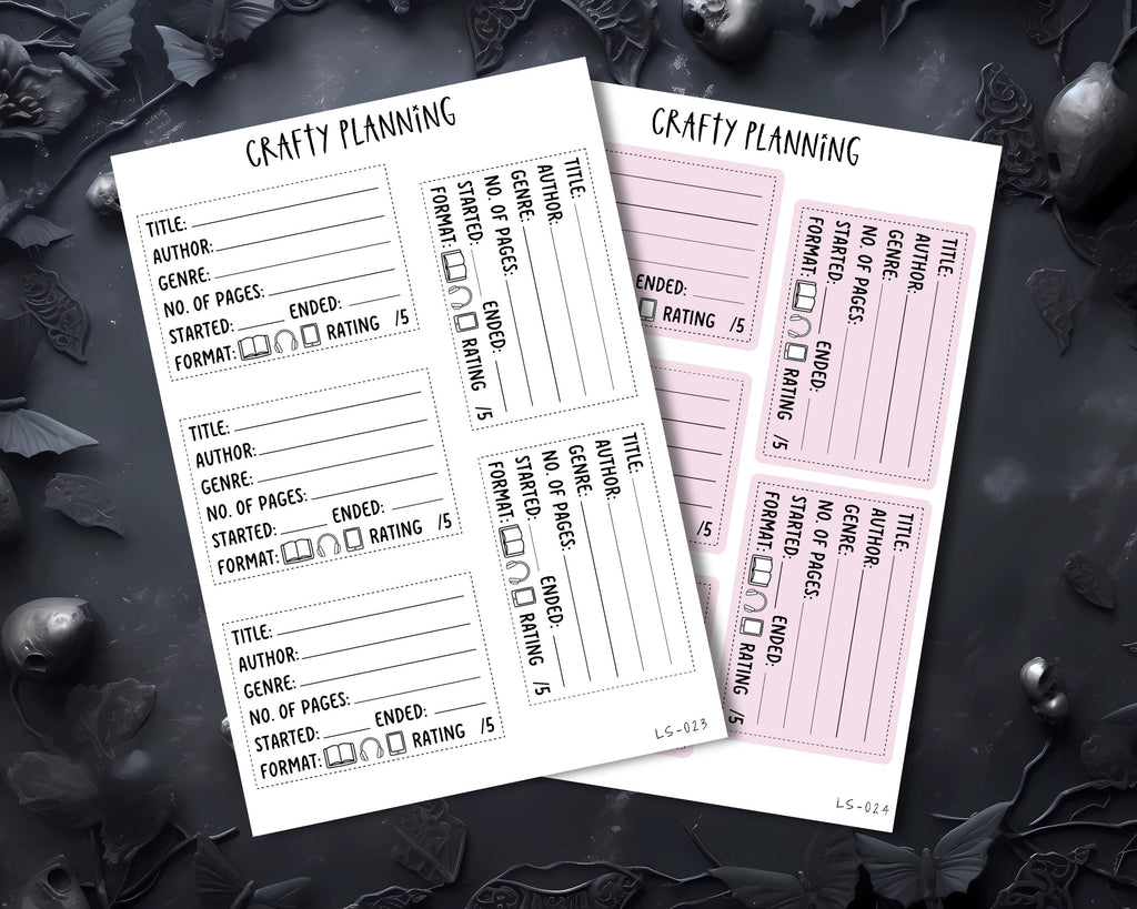 Book Review Stickers - Reading Journal Planner with Matte Finish & Vinyl Paper