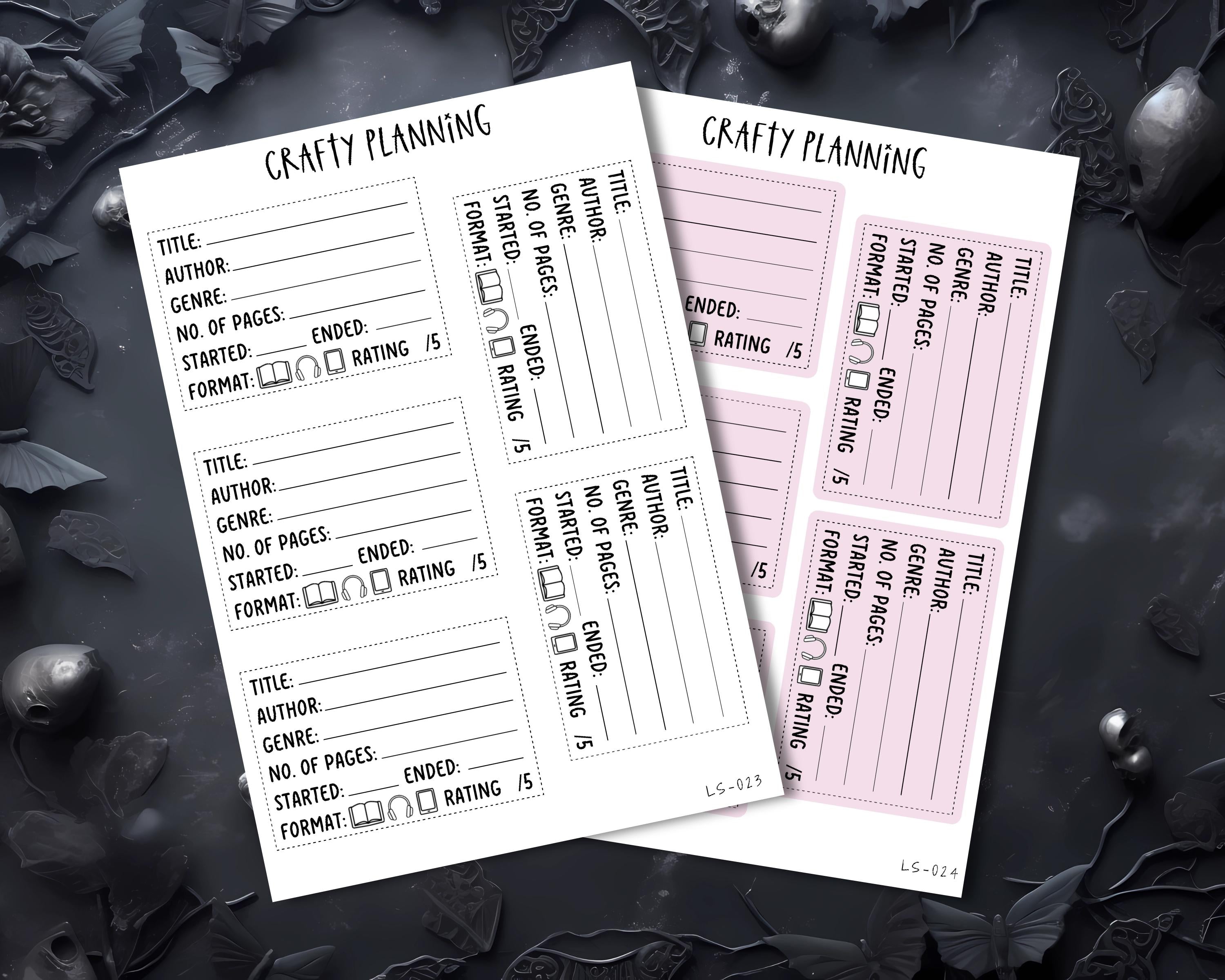 Book Review Stickers - Reading Journal Planner with Matte Finish & Vinyl Paper