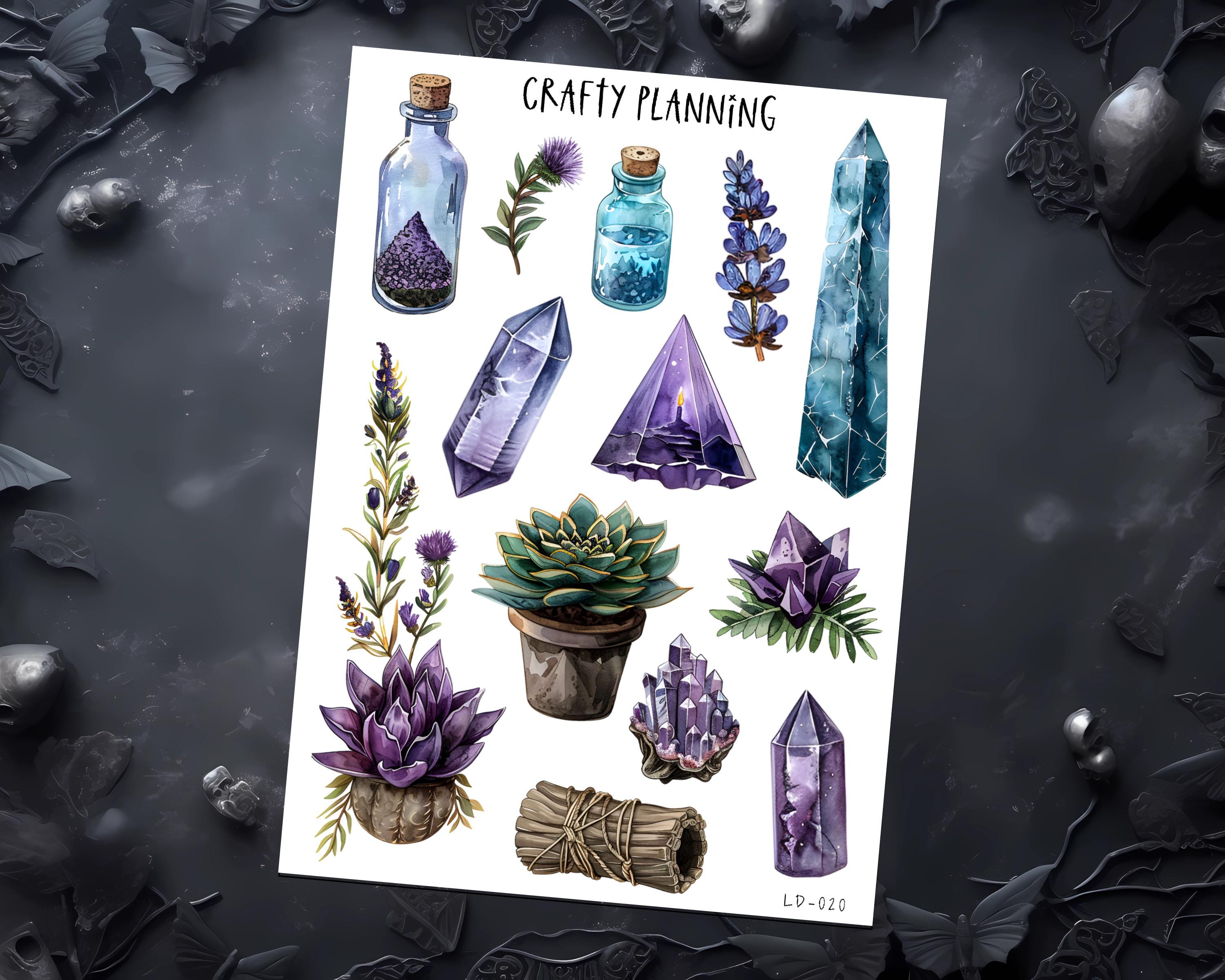 Witchy Stickers – Occult Planner Stickers & Gothic Journal Decals Set