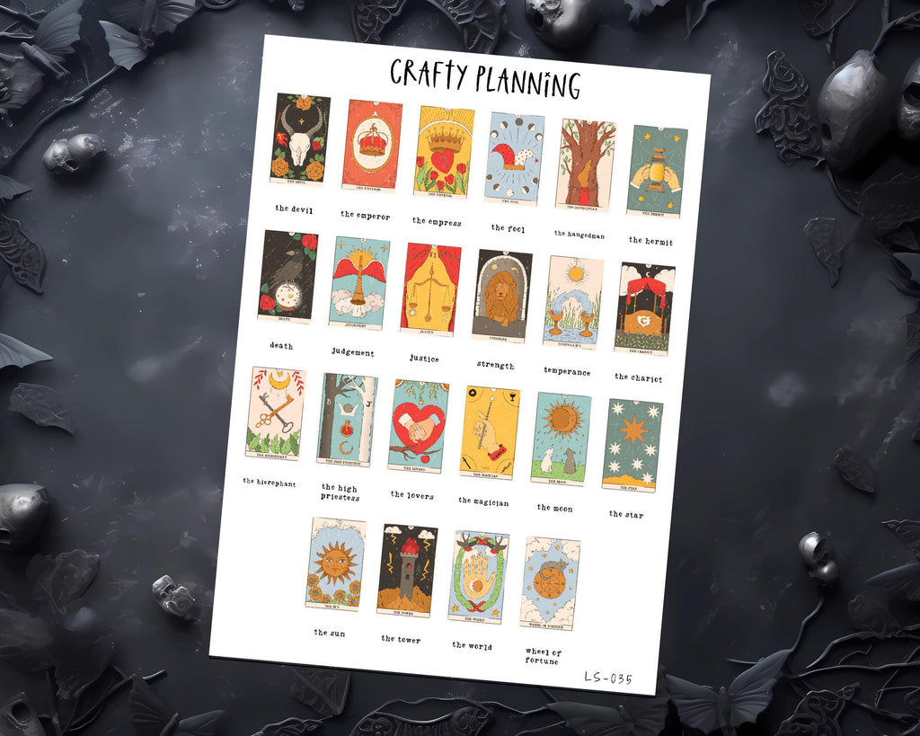 Tarot Card Stickers – Witch Planner Stickers | Occult Gothic Esoteric Decals