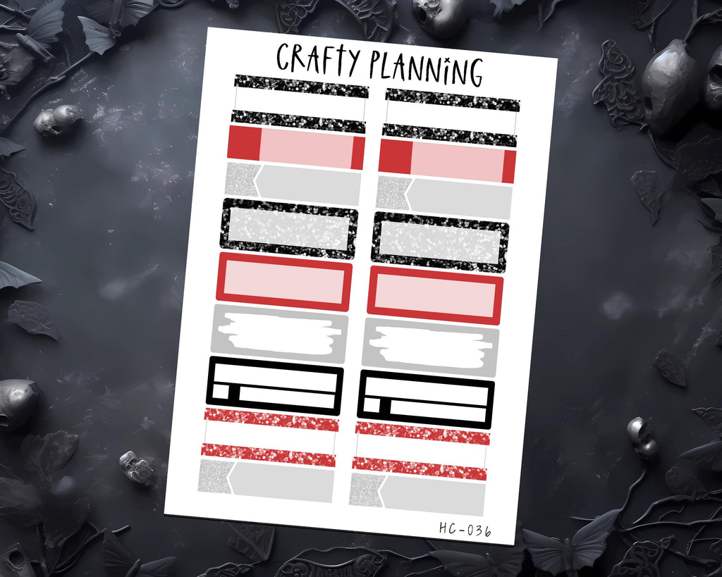 Gothic Xmas Planner Kit - Spooky Christmas Stickers for A5 Weekly Kit