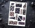 Witchy Planner Stickers - Torn Paper Matte Sheets for Dark Romance Journals