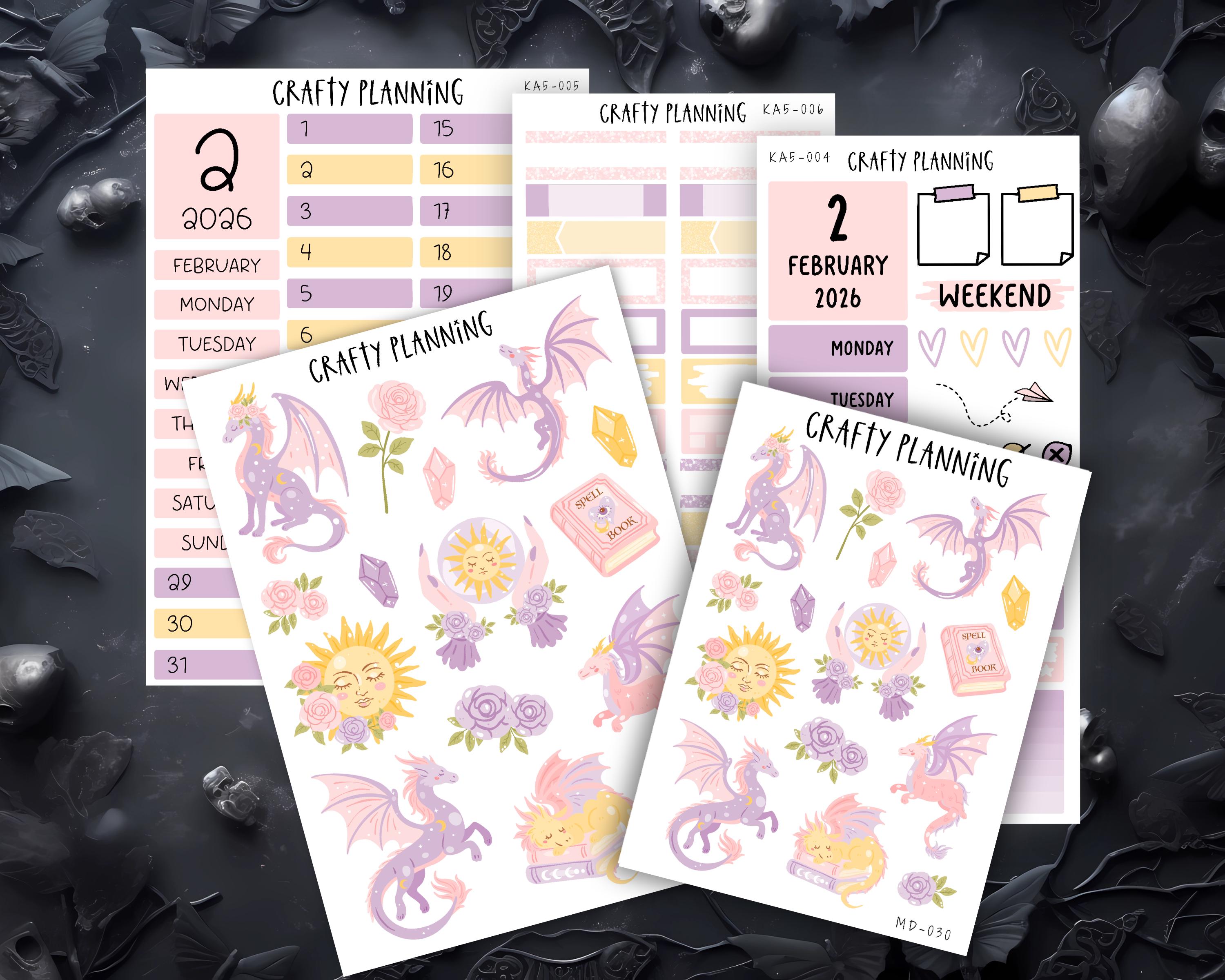Planner Sticker Kit – Monthly & Weekly Planner Kit With Kinbor A5 Sheets