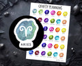Zodiac Stickers - Astrology Starsign Planner & Witchy Journal Sheet