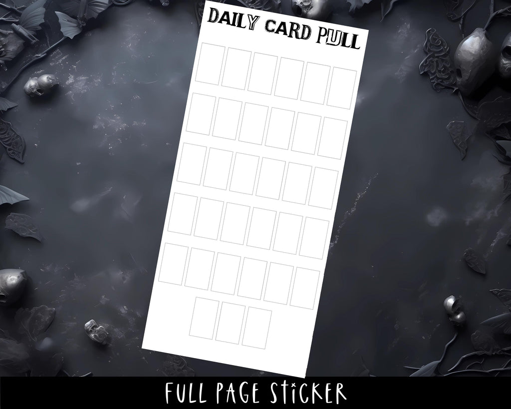 Tarot Sticker Sheet - Full Page Planner Stickers | Witchcraft & Divination Designs