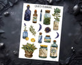 Witchy Stickers – Gothic Occult Pagan Grimoire Planner Decals Matte Finish