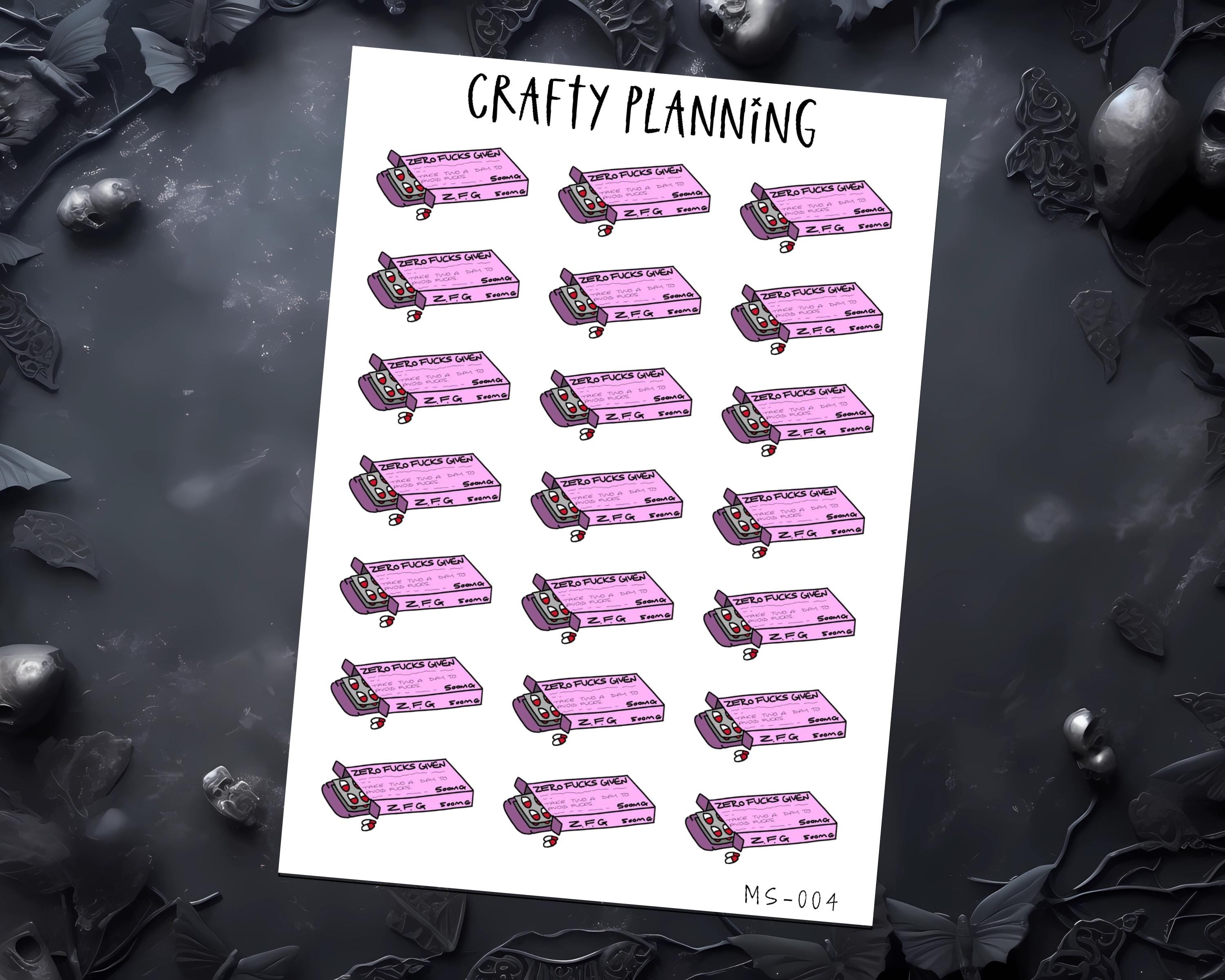 Mental Health Stickers – Planner & Journal Decals | Depression, Anxiety, Swear