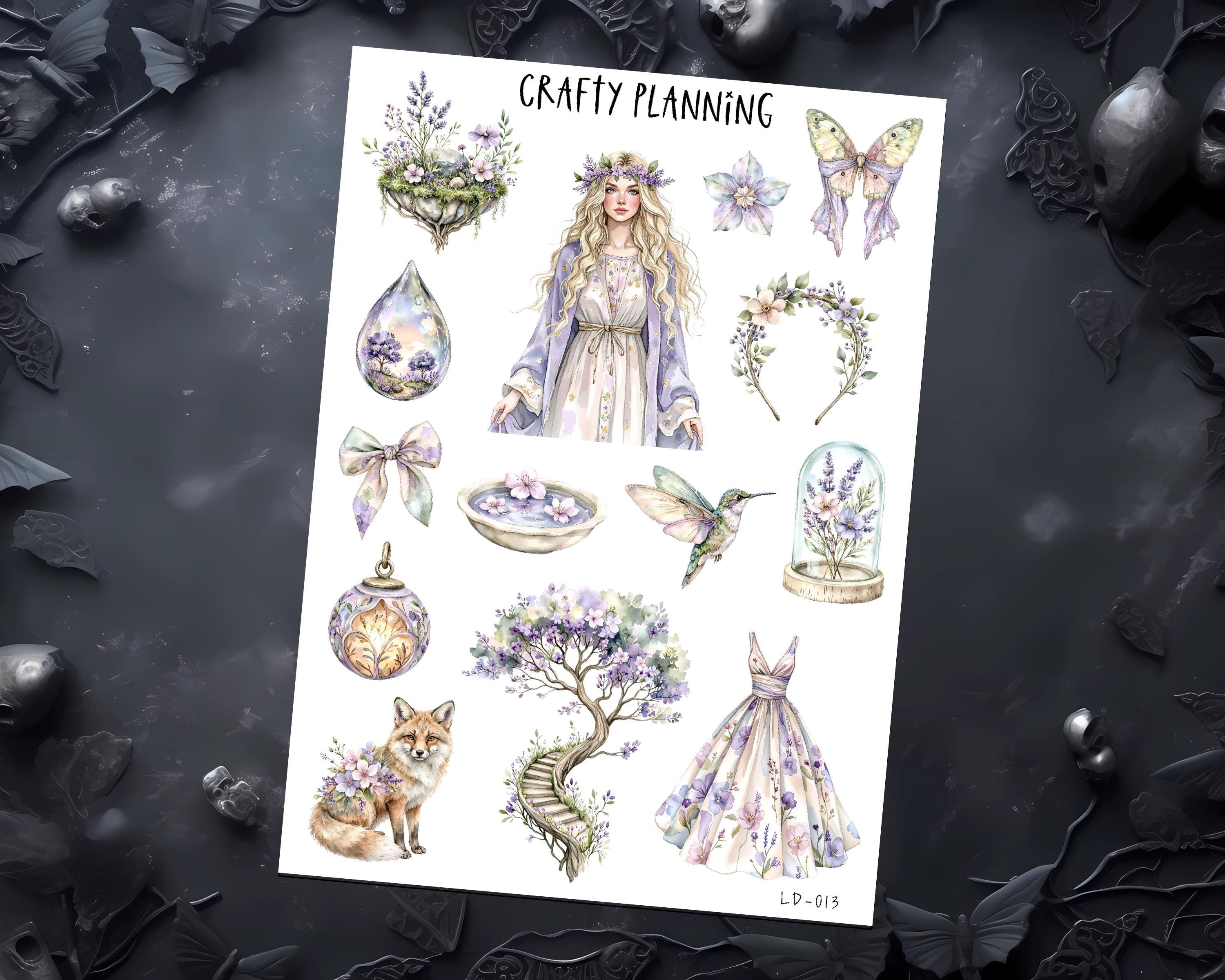Elven Stickers - Fantasy Planner Deco Sheet With Mythical Fairytale Designs