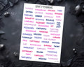 Swear Word Stickers - Profanity & Planner Stickers | Matte Finish Vinyl Sheets