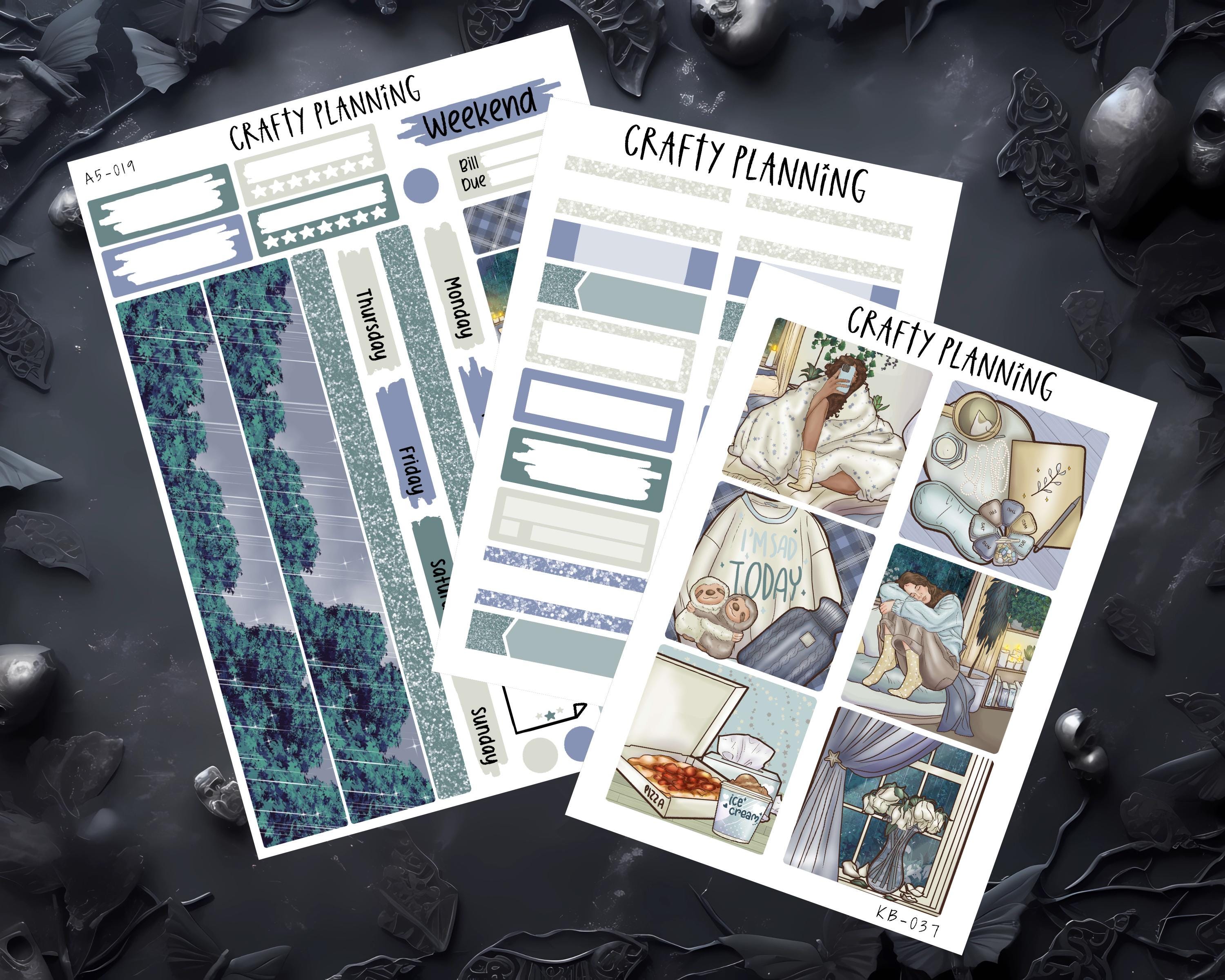 A5 Planner Kit - Weekly Sticker Set | Mental Health & Bad Day Stickers