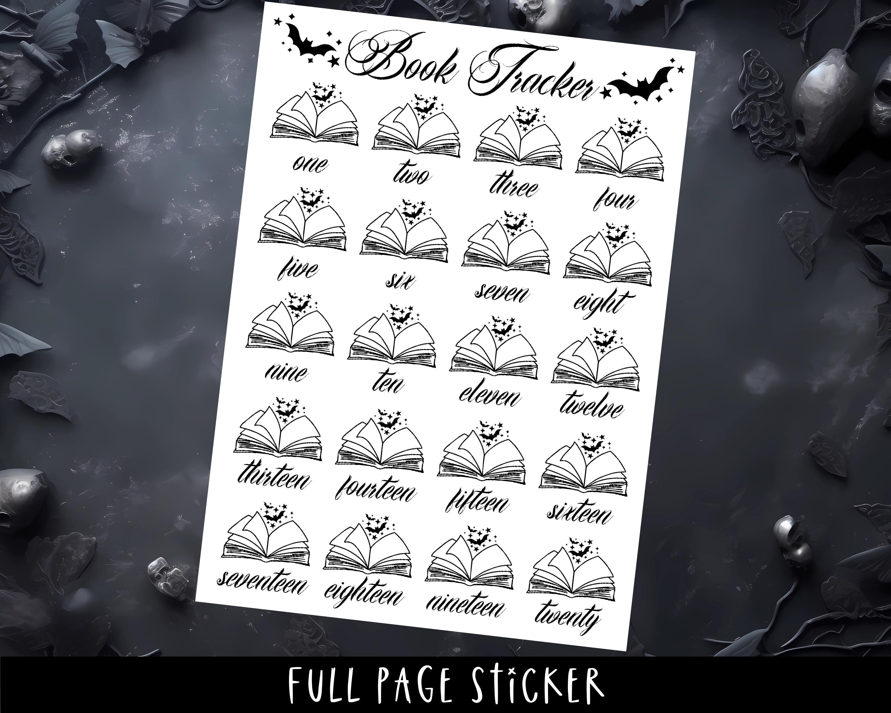 Reading Stickers - Book Tracker Stickers for A5 Planners | Full Page Matte Paper