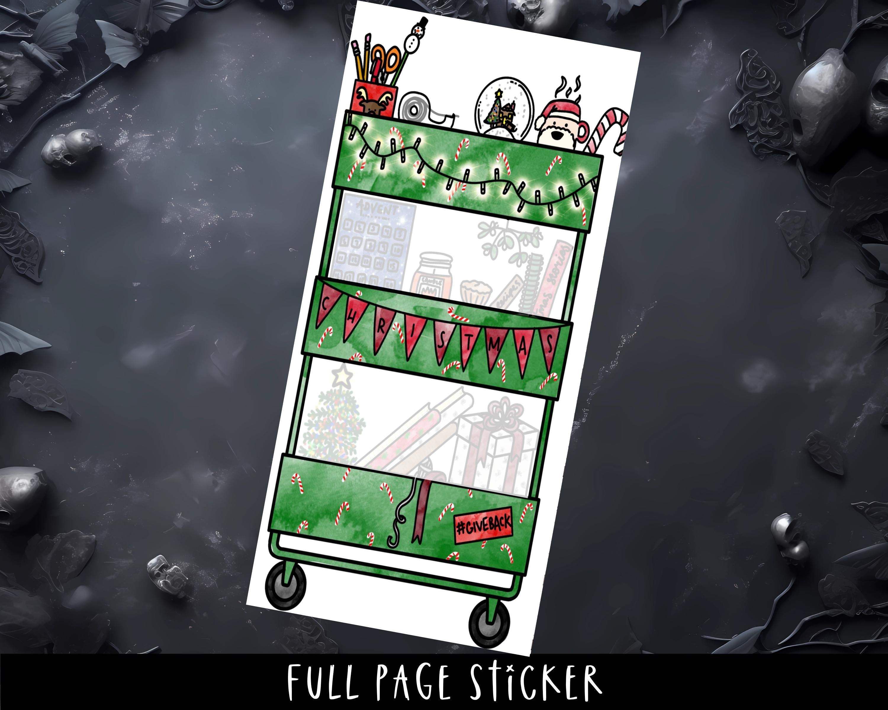 Xmas Planner Stickers - Full Page Hobonichi Weeks Writeable Planner Sheets