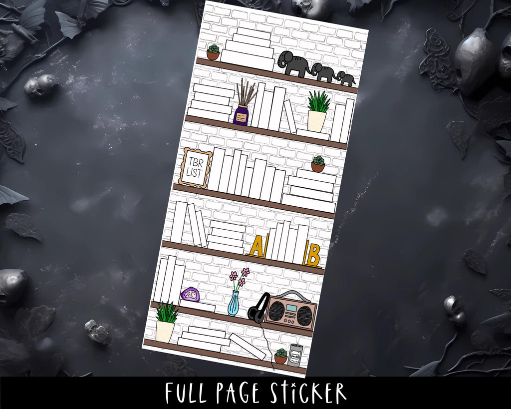 Book Tracker Stickers – Full Page Planner Stickers | Hobonichi Notes Page