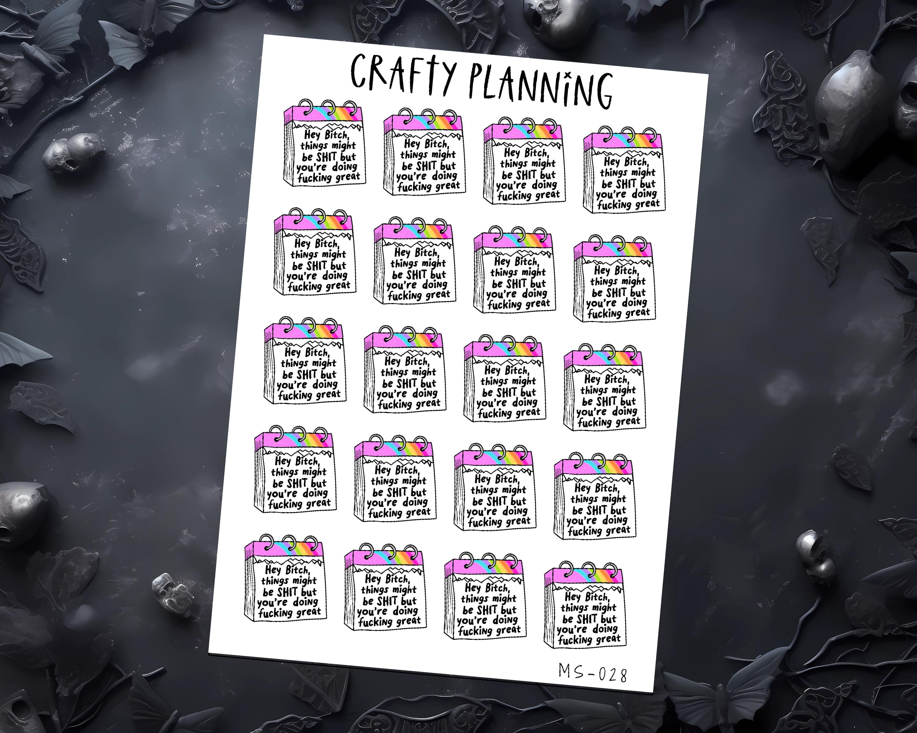 Mental Health Stickers – Sassy Planner & Journal Positivity Sticker Sheet