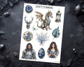 Dragon Stickers - Fantasy Deco Sticker Sheet for Planners & Journals