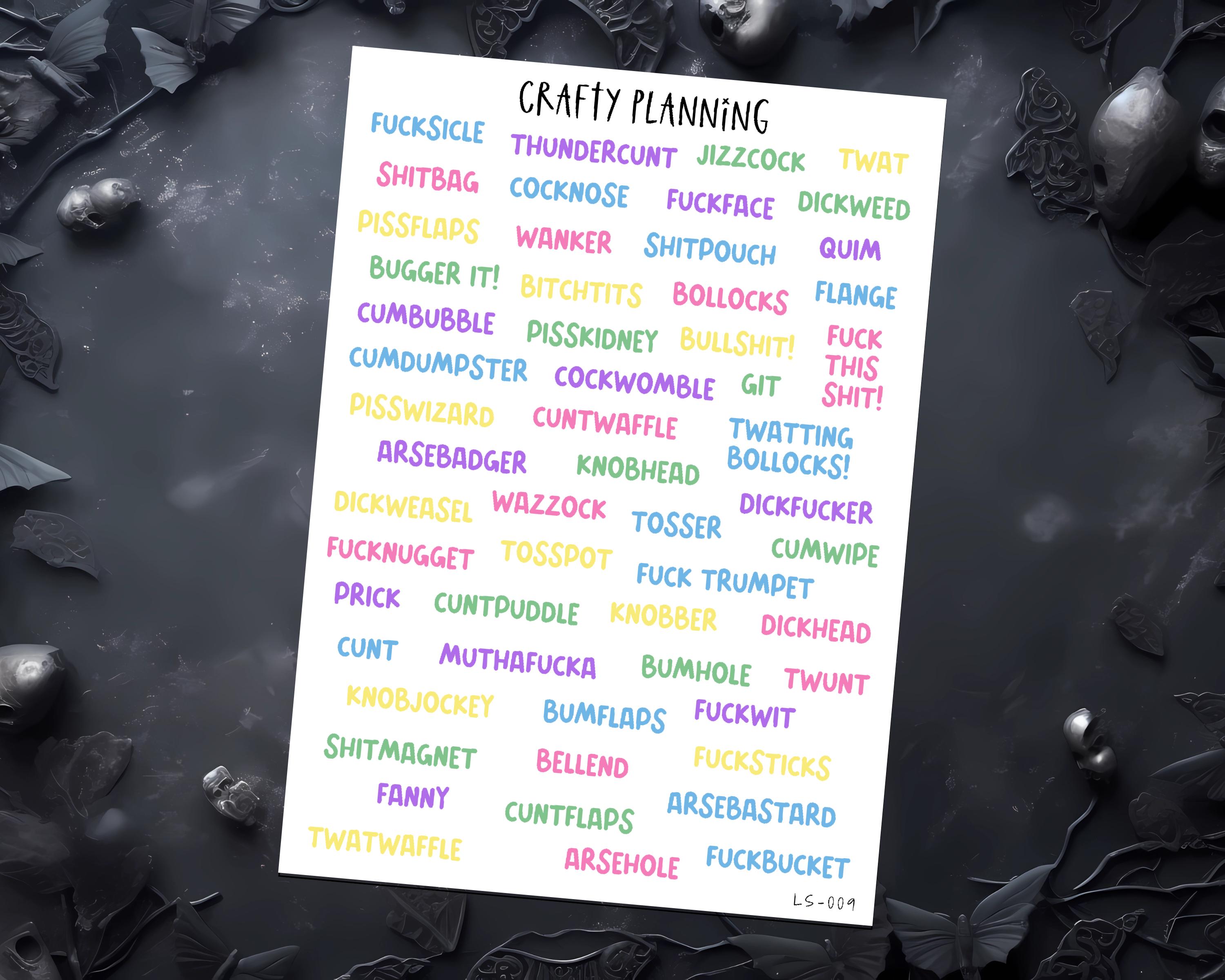 Swear Word Stickers – Profanity Stickers On Matte Sticker Paper, Vibrant Colors