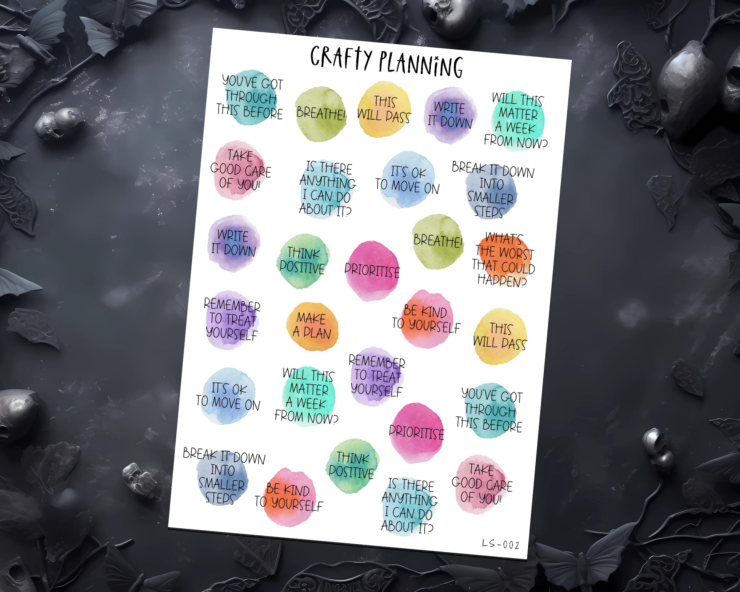 Anxiety Stickers - Panic Attack & Depression Planner Stickers | Self Care