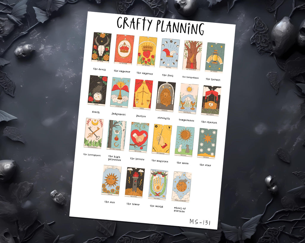 Tarot Card Stickers – Witch Planner Stickers | Occult Gothic Esoteric Decals