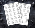 2026 Planner Stickers – Daily Date Labels | Premium Matte Journal Decals