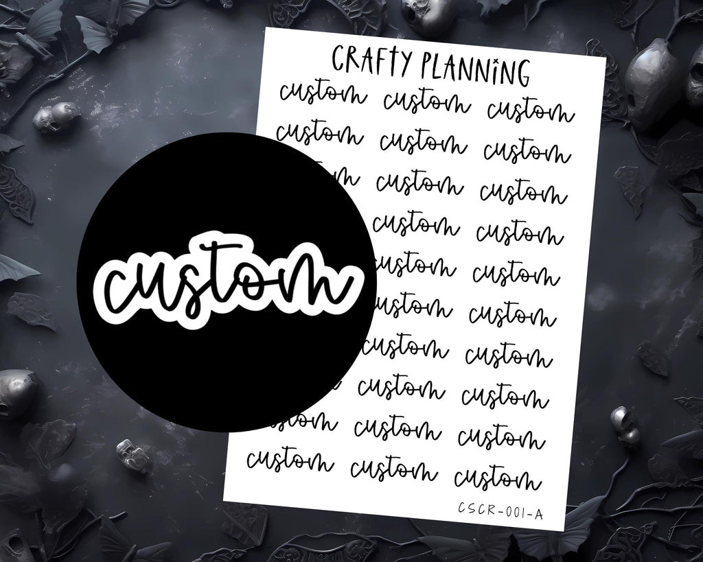 Custom Script Stickers – Personalised Planner Stickers