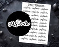Custom Script Stickers – Personalised Planner Stickers
