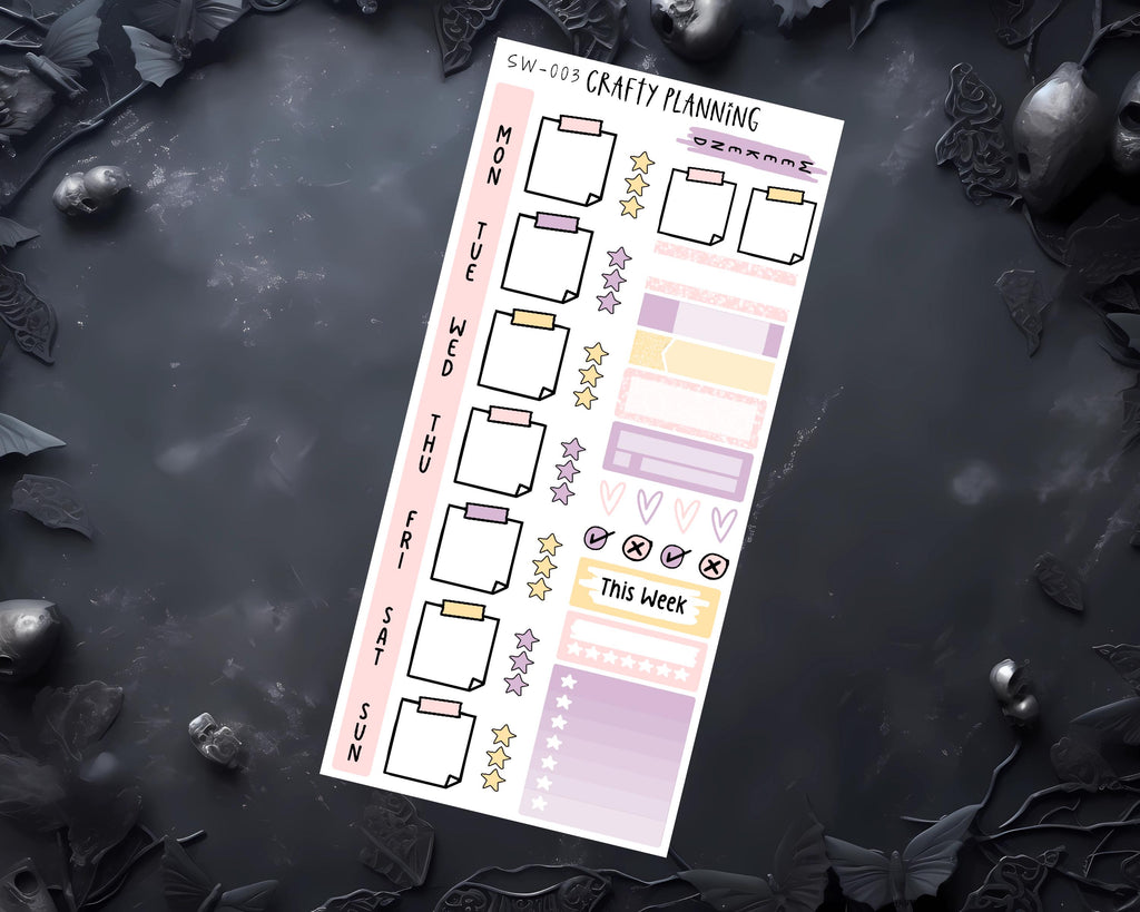Witchy Planner Stickers - Moon And Stars Decals | Monthly & Weekly Kit