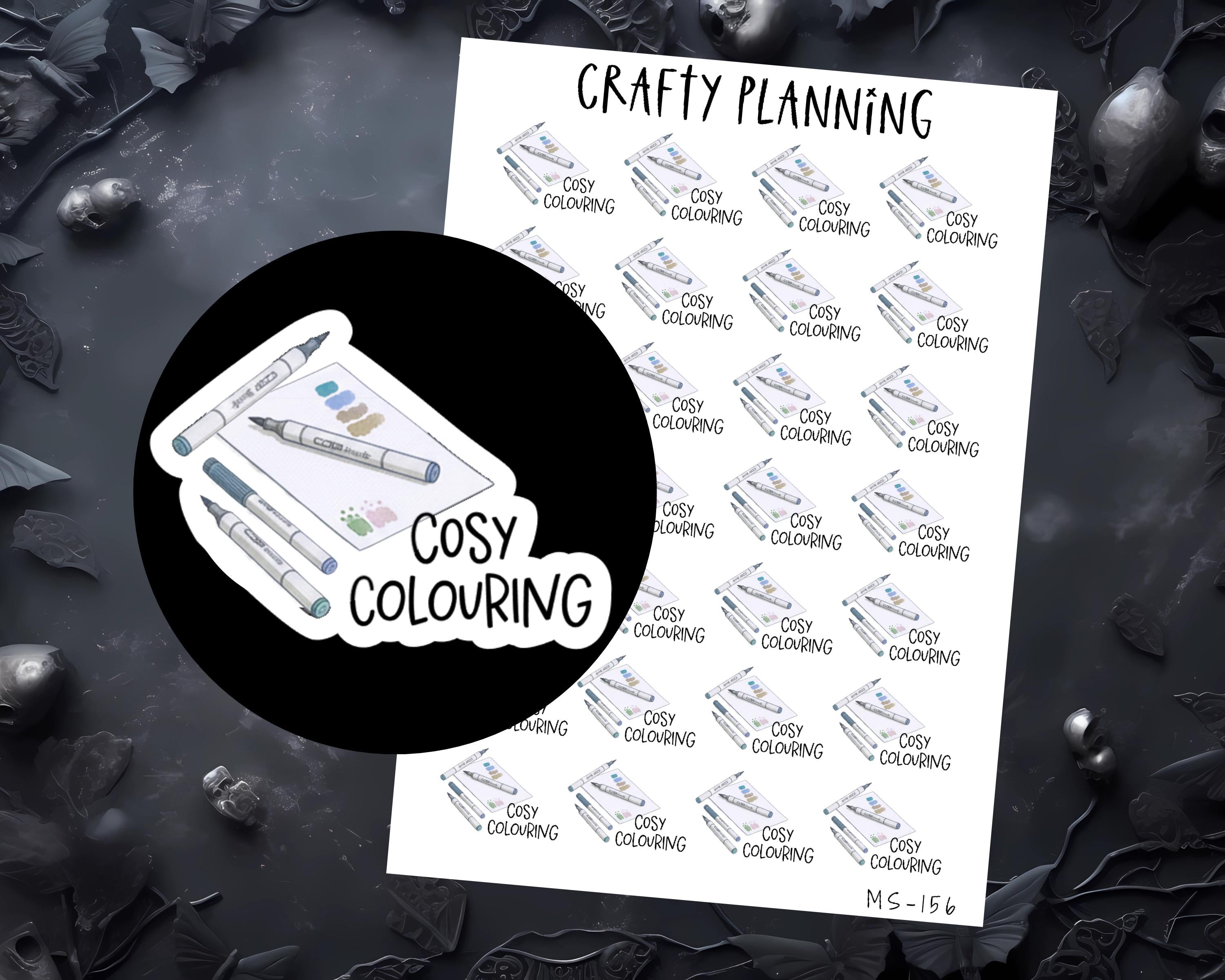 Planner Stickers – Cozy Journal & Hobby Stickers | Mental Health & Anxiety Art