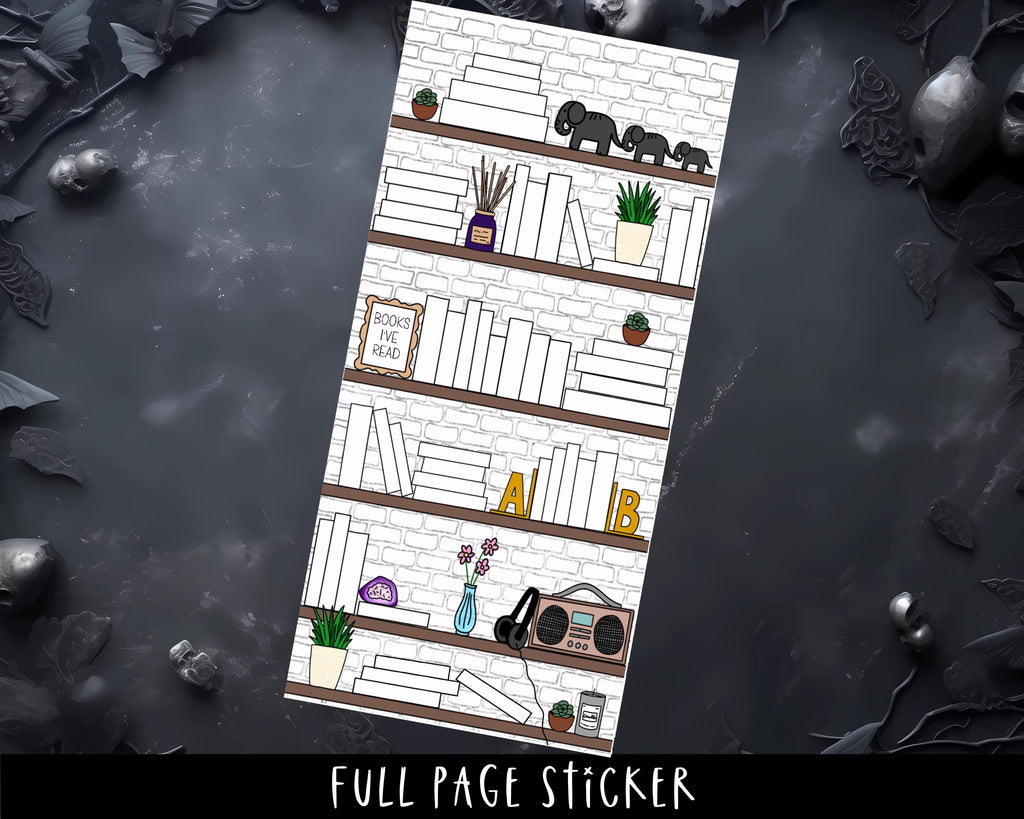 Book Tracker Stickers – Full Page Planner Stickers | Hobonichi Notes Page