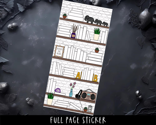 Book Tracker Stickers – Full Page Planner Stickers | Hobonichi Notes Page