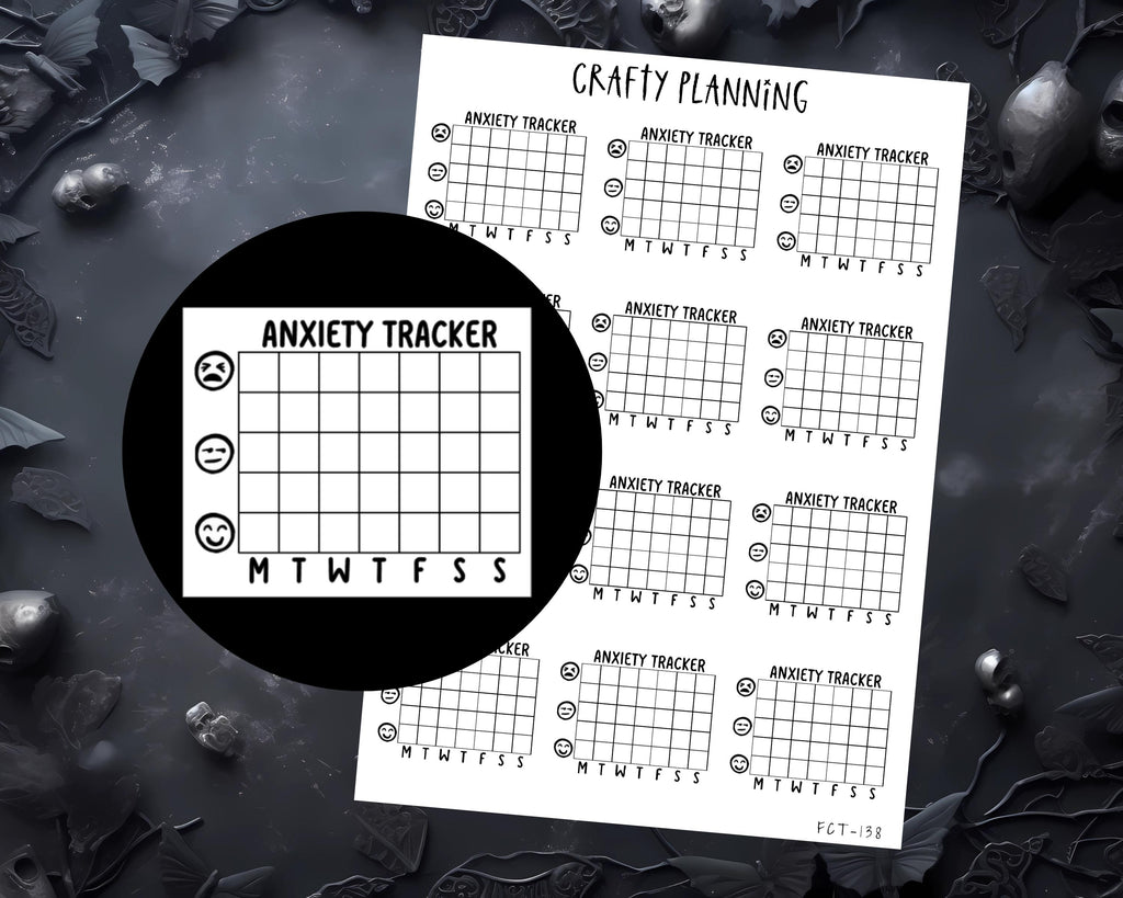 Anxiety Tracker Stickers – Planner & Journal Mental Health Weekly Tracker