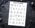 Xmas Icon Stickers - Minimal Planner Stickers | Functional Holiday Planner Icons