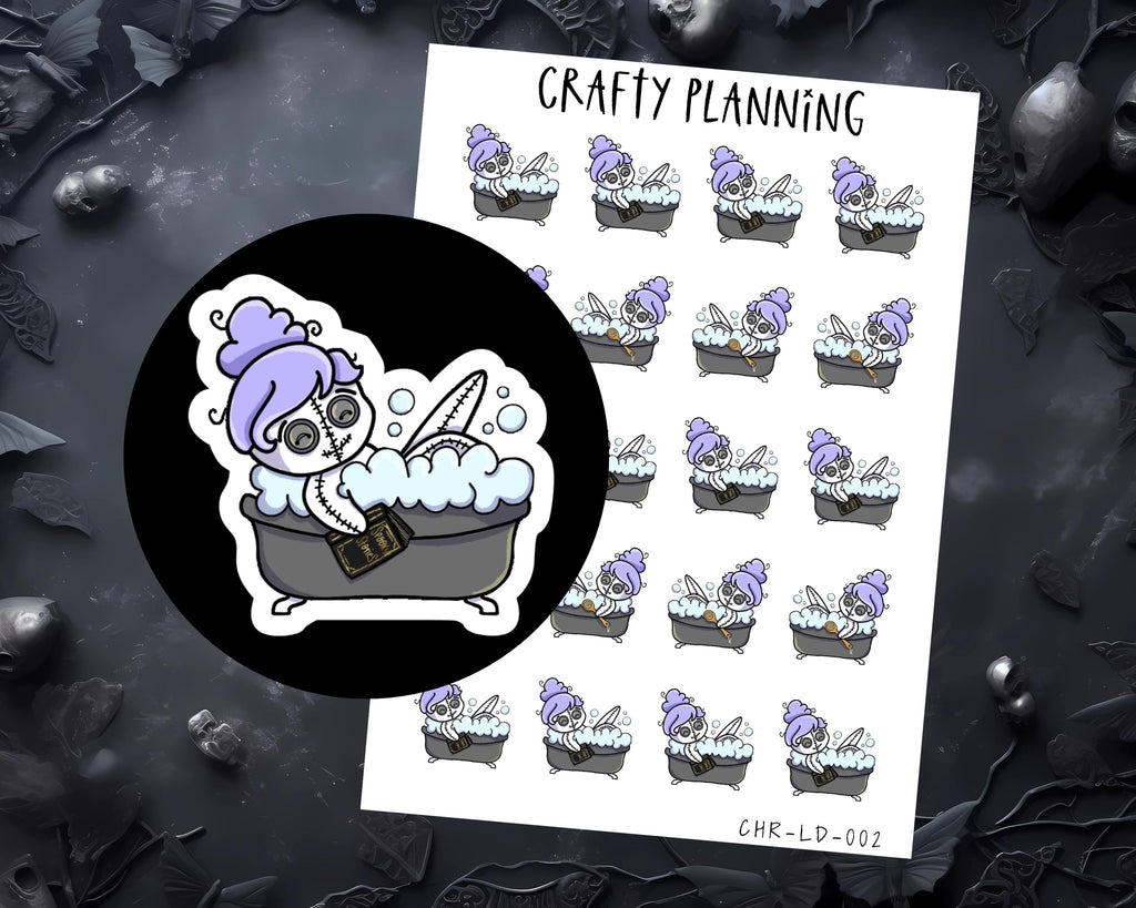 Goth Stickers – Character & Planner Stickers | Voodoo & Self Care Bath Decals