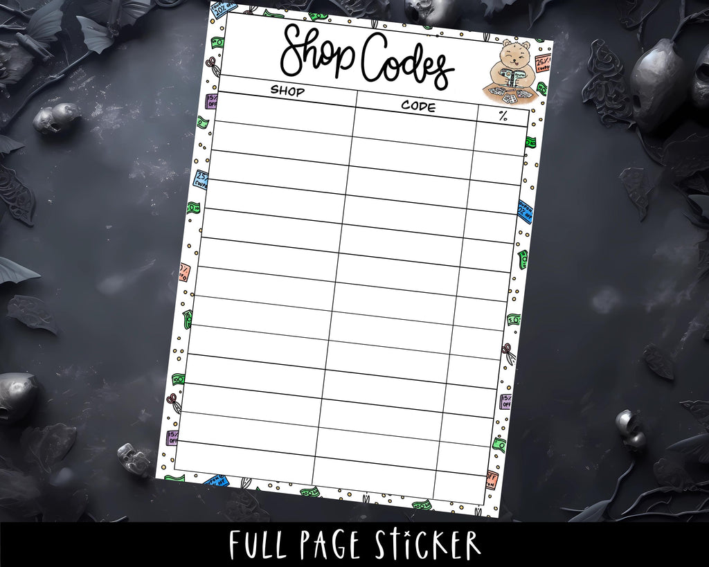 Planner Stickers – Full Page Tracker & Note Page Covers for A5 Planners
