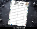 Planner Stickers – Full Page Tracker & Note Page Covers for A5 Planners