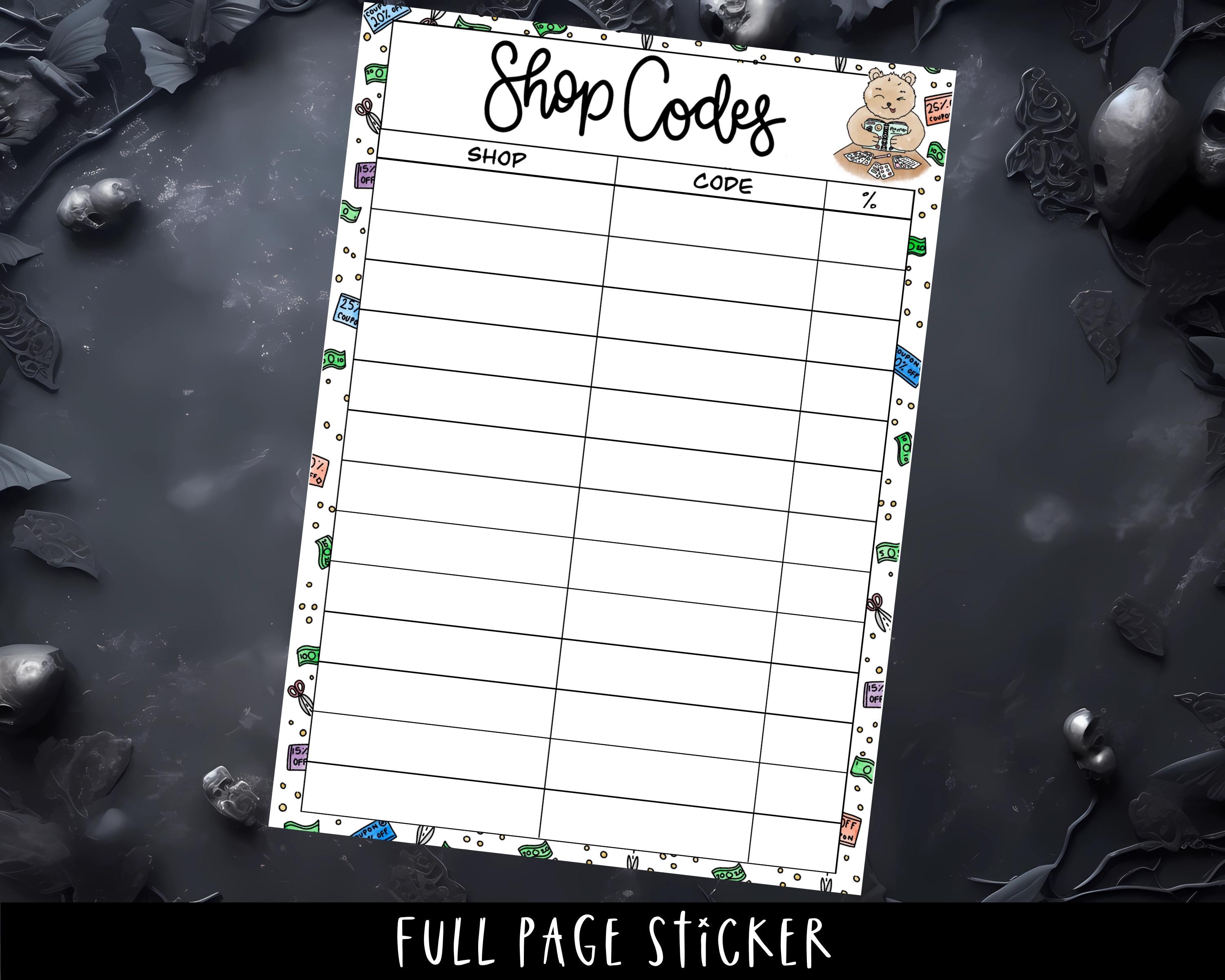 Planner Stickers – Full Page Tracker & Note Page Covers for A5 Planners
