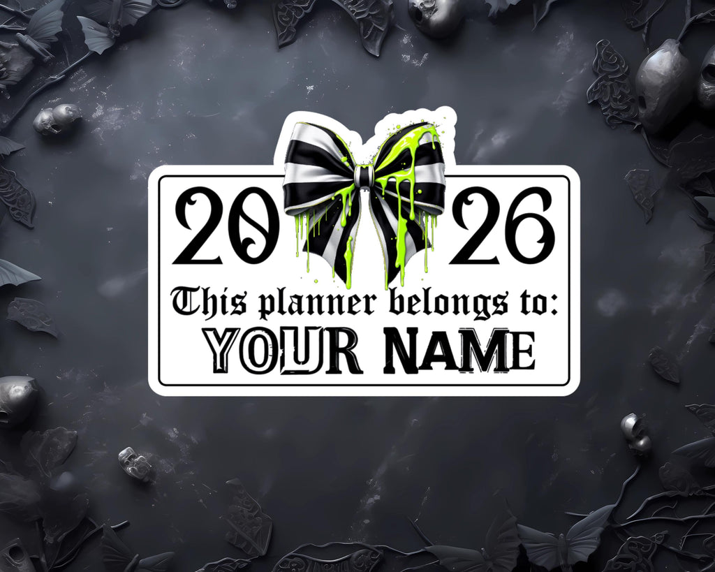Planner Name Sticker - Custom Name Label With Matte Finish For Planner Dashboard