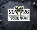 Planner Name Sticker - Custom Name Label With Matte Finish For Planner Dashboard