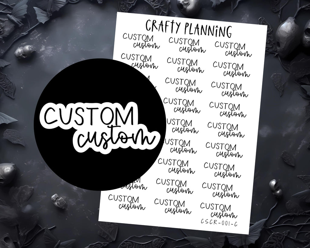 Custom Script Stickers – Personalised Planner Stickers | Matte Vinyl Sheets