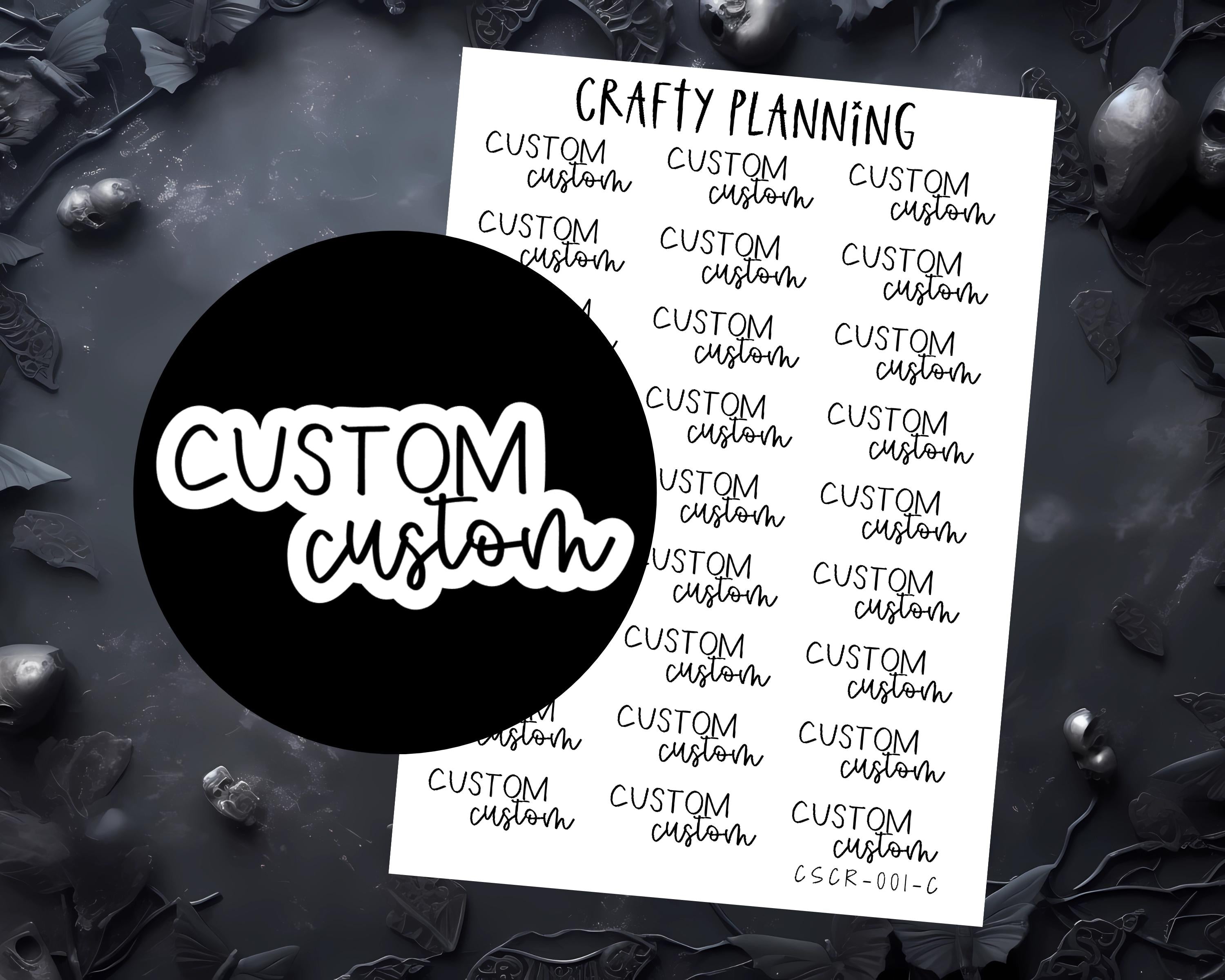 Custom Script Stickers – Personalised Planner Stickers | Matte Vinyl Sheets