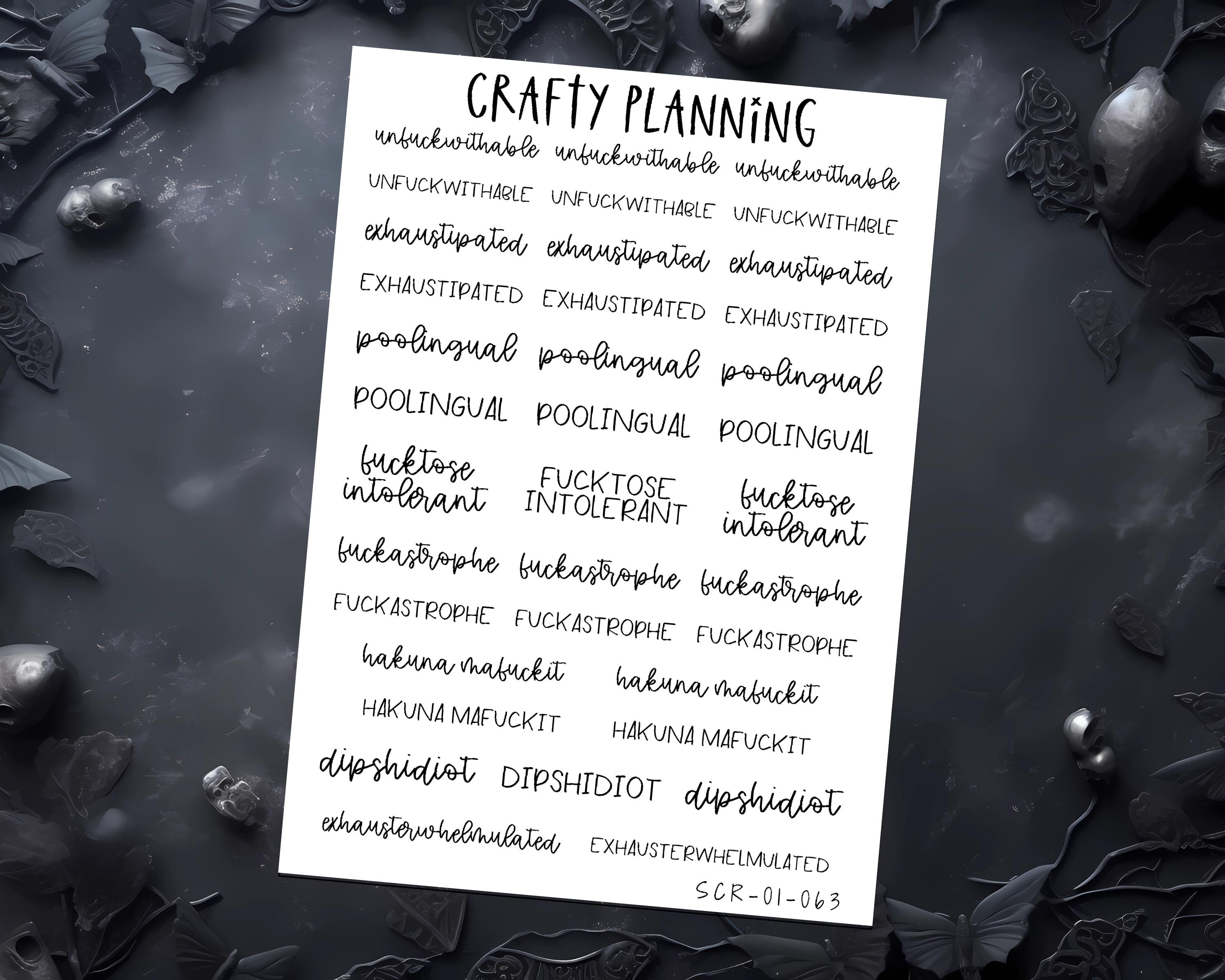 Funny Swear Stickers – Unfuckwithable Quote & Motivational Planner Decals