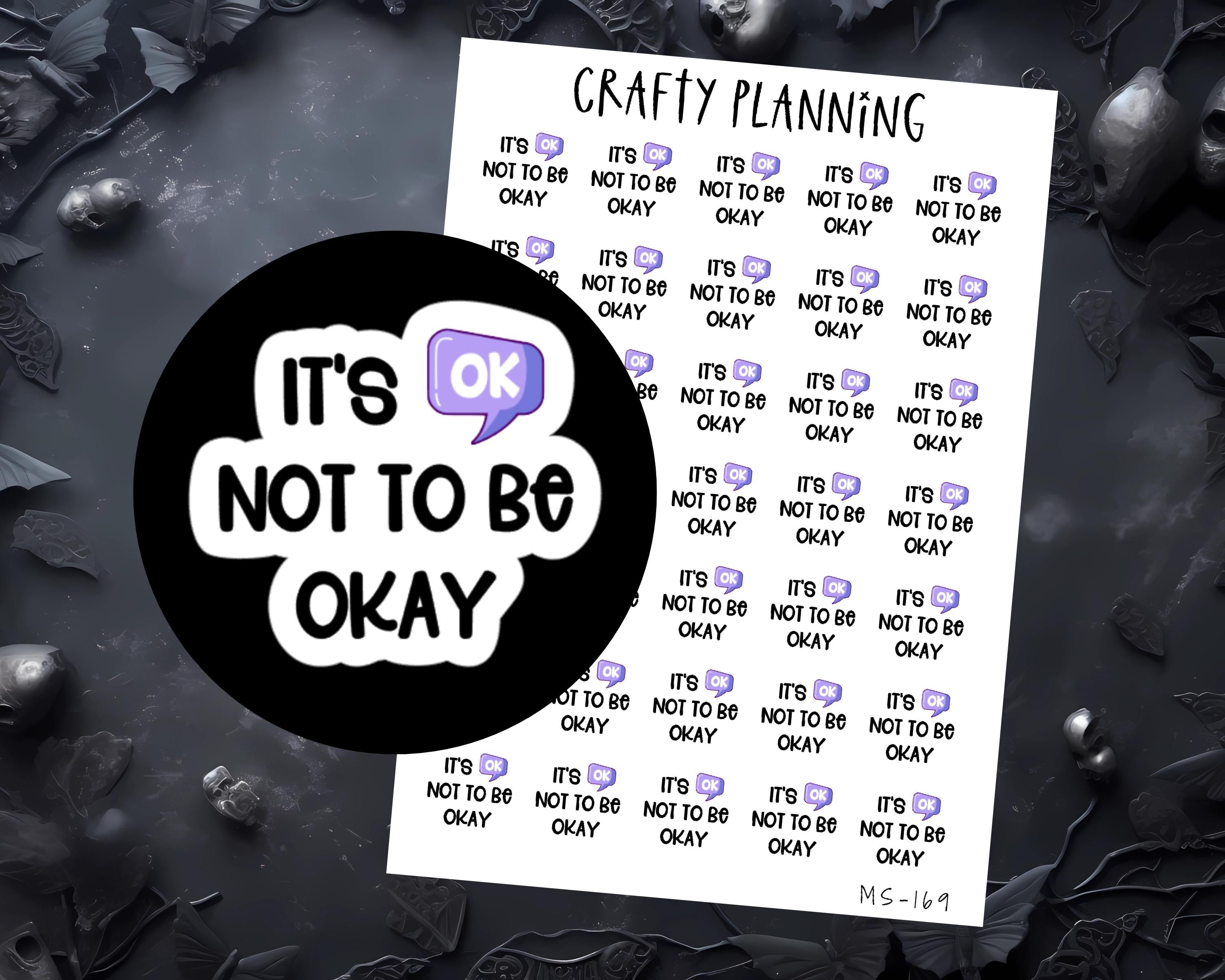 Mental Health Stickers – Anxiety Planner Stickers | Positivity Reminder & Motivational Quotes